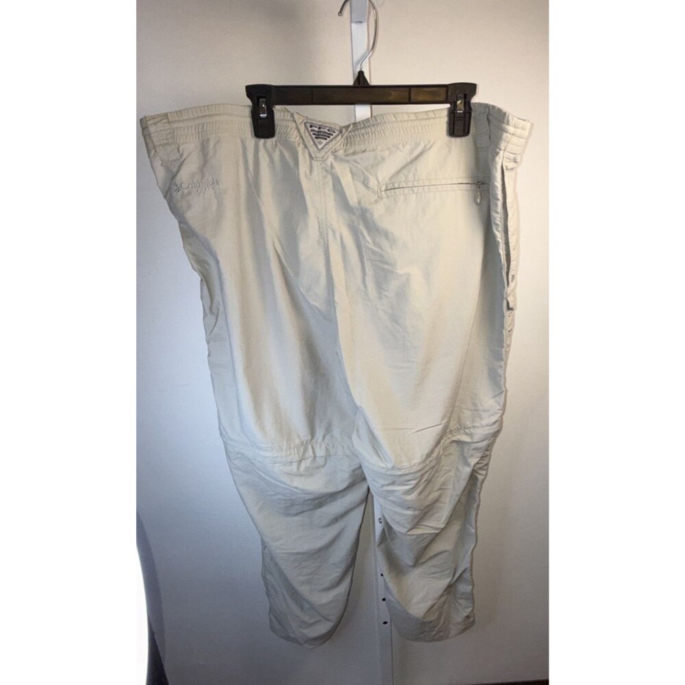 Columbia PFG Mens Lightweight Fishing Pants Beige Size XL Zip Off Convertible - Picture 8 of 10